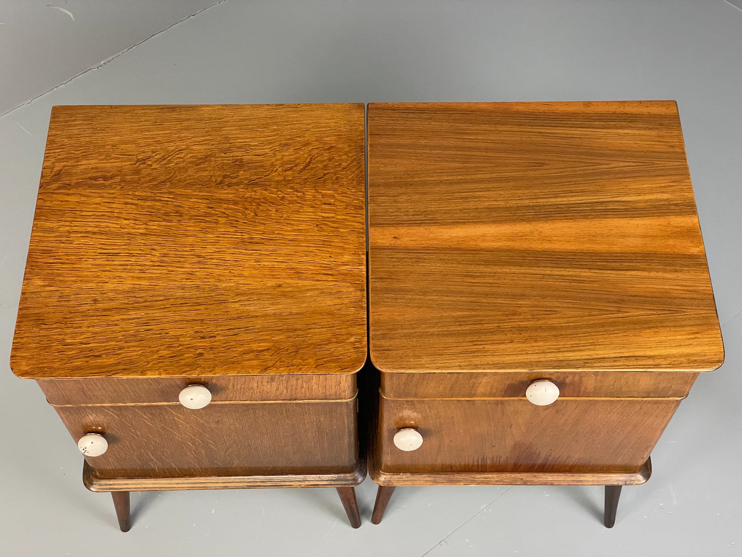 Vintage Bedside Cabinets Pair By Remploy 1950s Mid Century Retro EB12618