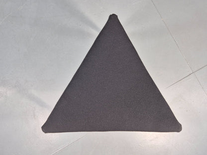 Vintage Danish Mid Century Footstool Triangular Black Cloth 1960s Retro EB12154