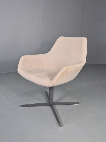 Vintage Swivel Tub Chair Hitch Mylius Modern Design Retro Cream EB12848