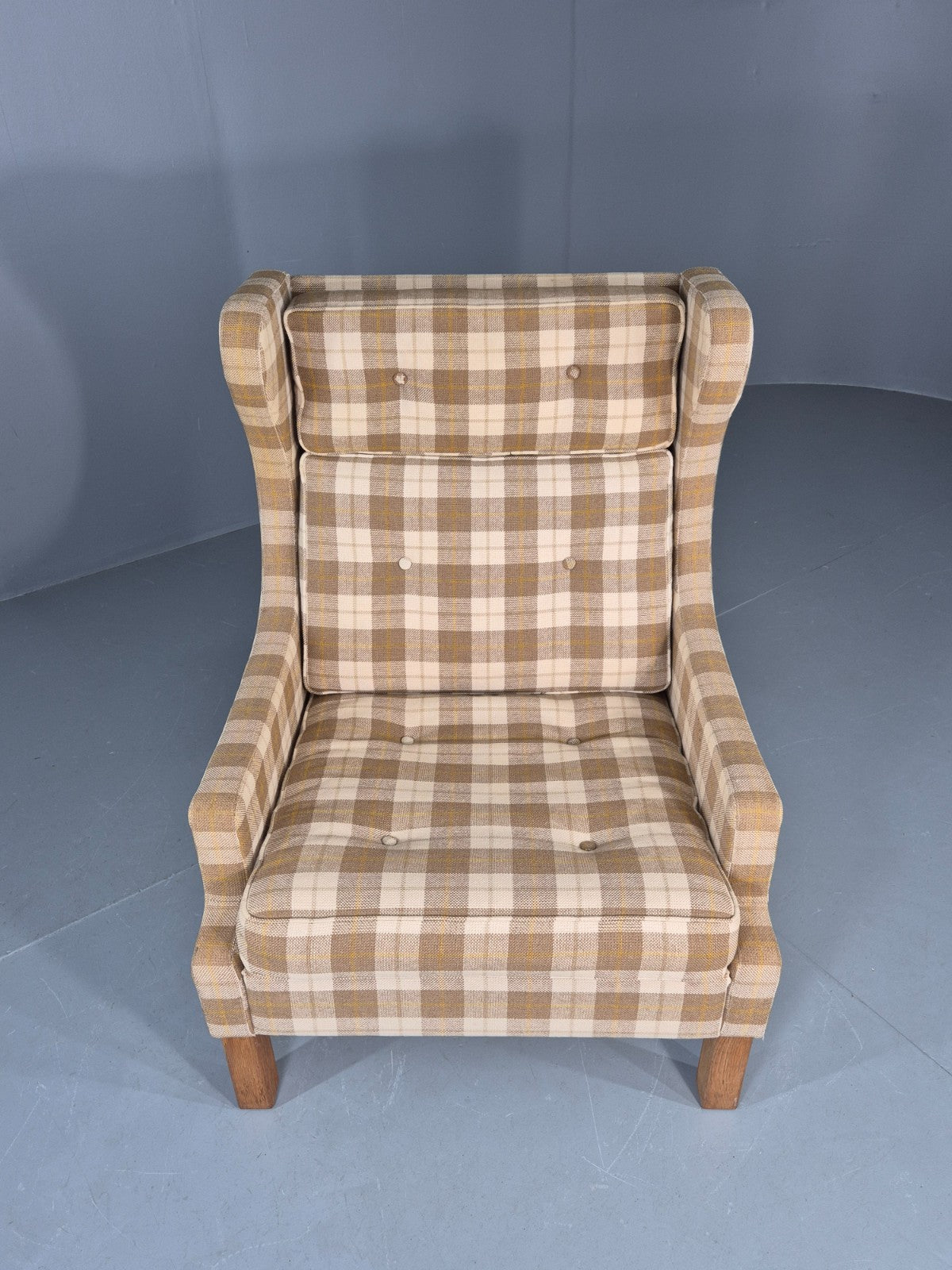 Vintage Mid Century Wing Back Lounge Chair Danish Design Retro EB12398