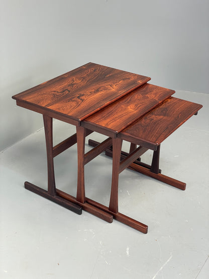 Vintage Danish Nesting Tables By Kai Kristiansen Mid Century 1960s EB12353