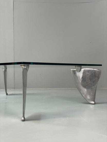 Vintage Coffee Table Designer Matthew Hilton Post Modern Aluminium Legs EB12520