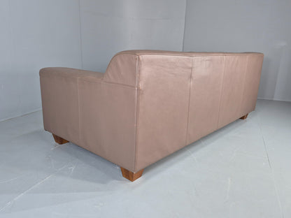 Vintage 2.5 Seater Sofa Taupe Leather Modern Design De Sede Style EB12477