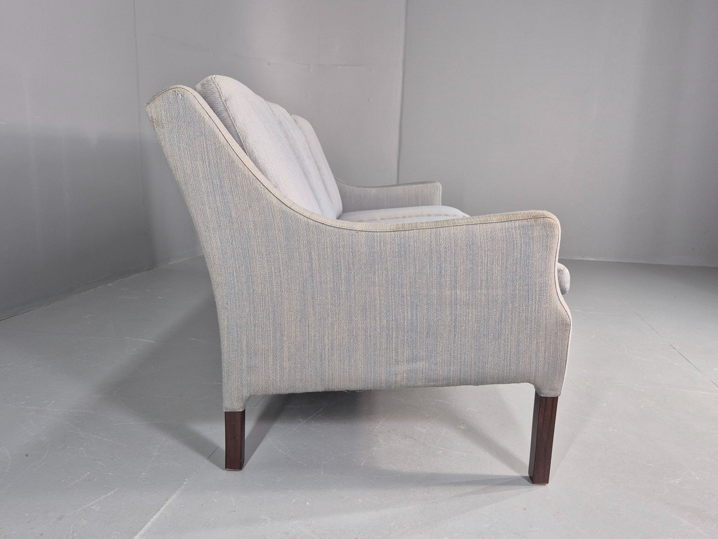 Vintage Danish 3 seater Sofa by Arne Wahl Iversen Original Cotton Retro Eb12563