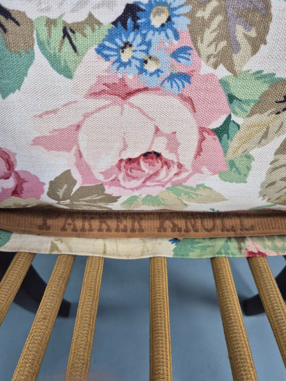 Vintage Parker Knoll Armchair in Floral Cotton Print 1950s Retro EB12536
