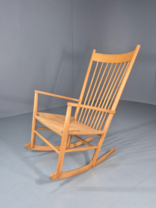Vintage Wegner Rocking Chair J16 Model for Fredericia c1944 MCM Retro 10991