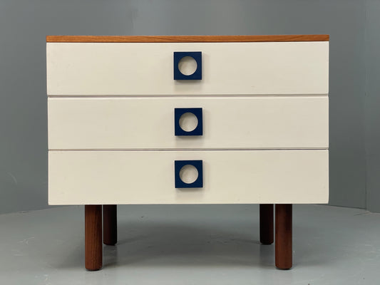 Vintage Chest Of Drawers By Uniflex Teak Retro 1960s Mid Century White EB12962