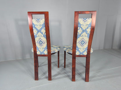6 Vintage Danish 1980s Dining Chairs Retro Post Modern EB12264