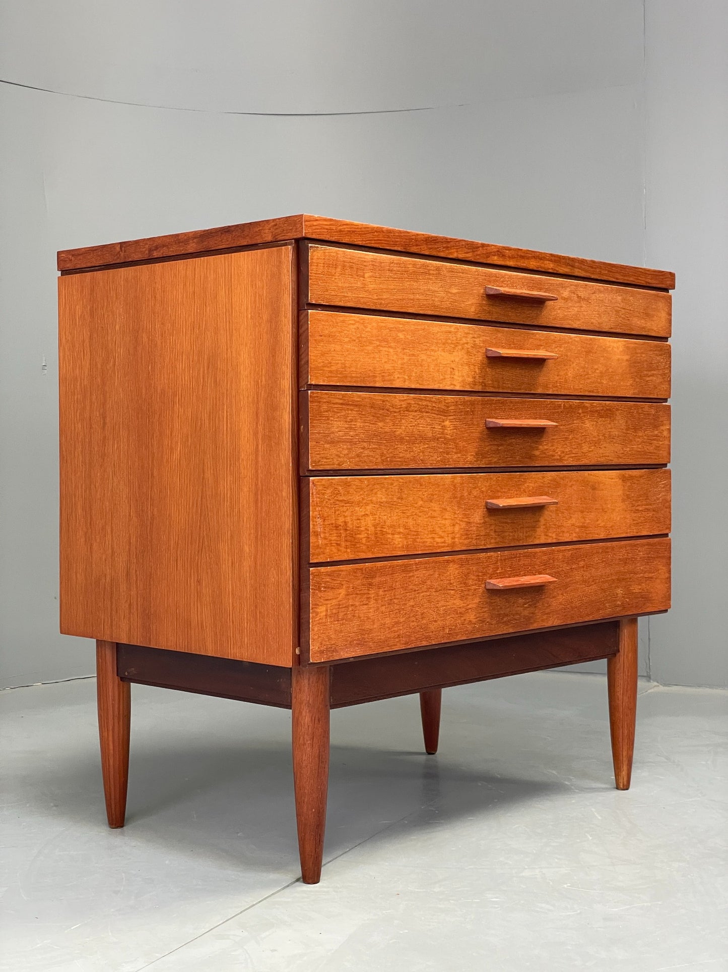 Vintage Chest Of Drawers Teak 1960s Danish Mid Century Bedroom Storage EB12608