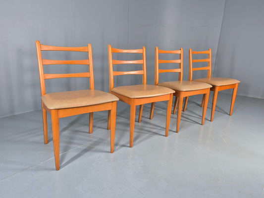 4 Vintage Schreiber Dining Chairs 1970s Retro Mid Century Dining Chairs EB12183