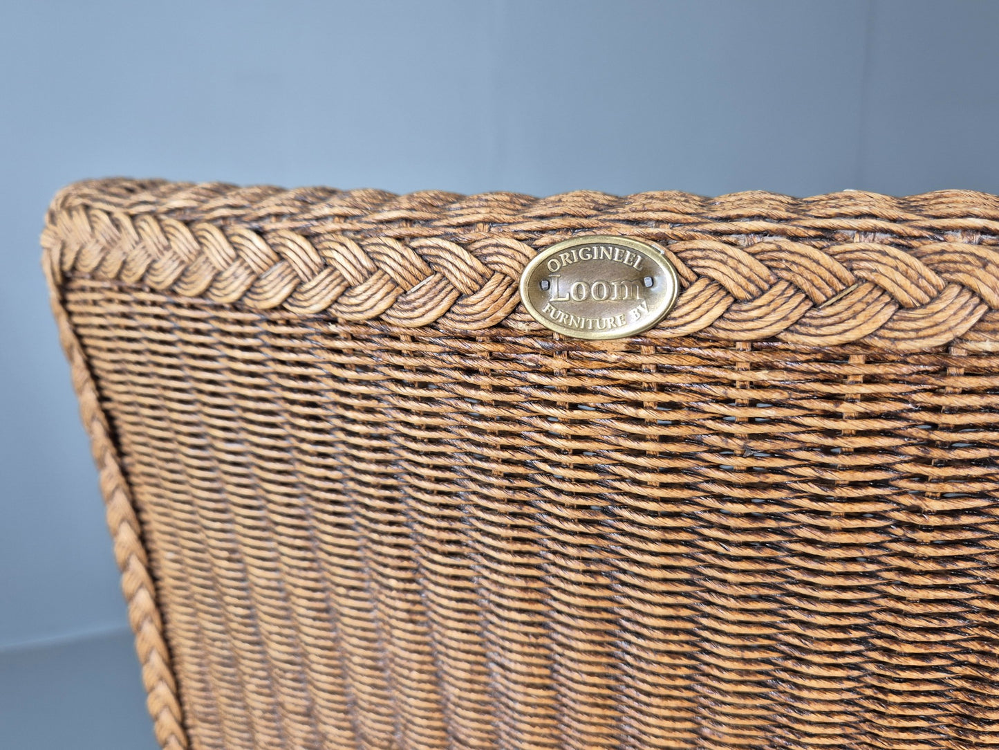 2 Vintage Rattan Dining Chairs 1980s Retro Dutch EB12047