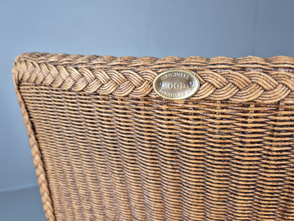 2 Vintage Rattan Dining Chairs 1980s Retro Dutch EB12047