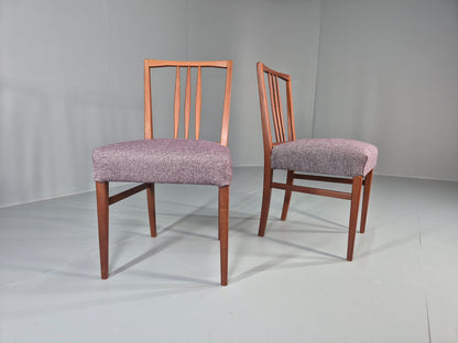 2 Vintage Gordon Russell Dining Chairs New Covers Teak Frames Retro MCM  EB12470