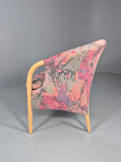 Vintage 1980s Stouby Colourful Tub Chair Danish Design Quality Retro EB12135