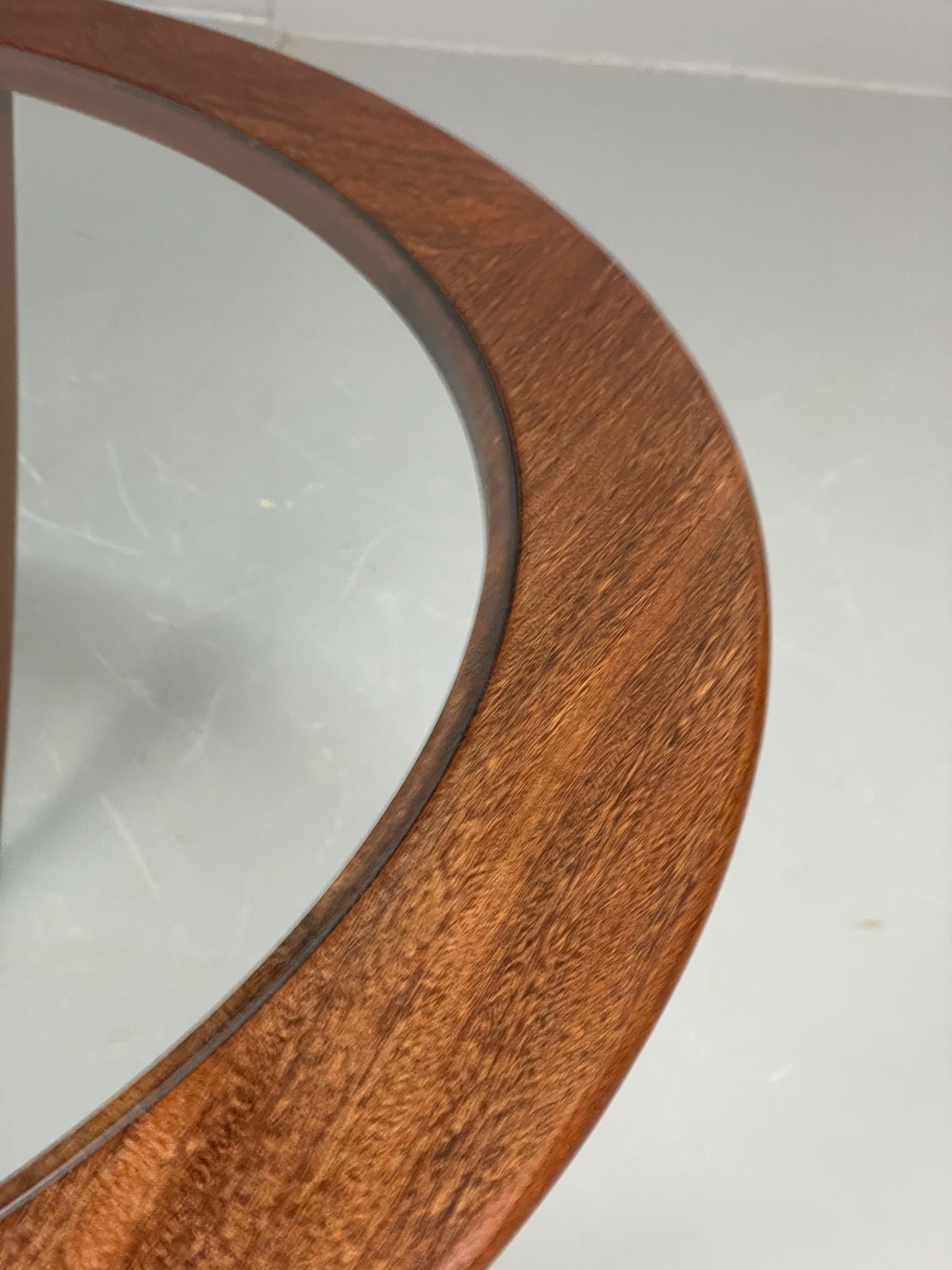 G Plan Astro Coffee Table Round Teak 1960s Mid Century Vintage Glass Top EB12072
