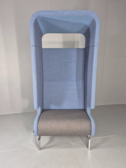 Vintage Materia Point Chair Swedish Blue and Grey Modern Design EB12870