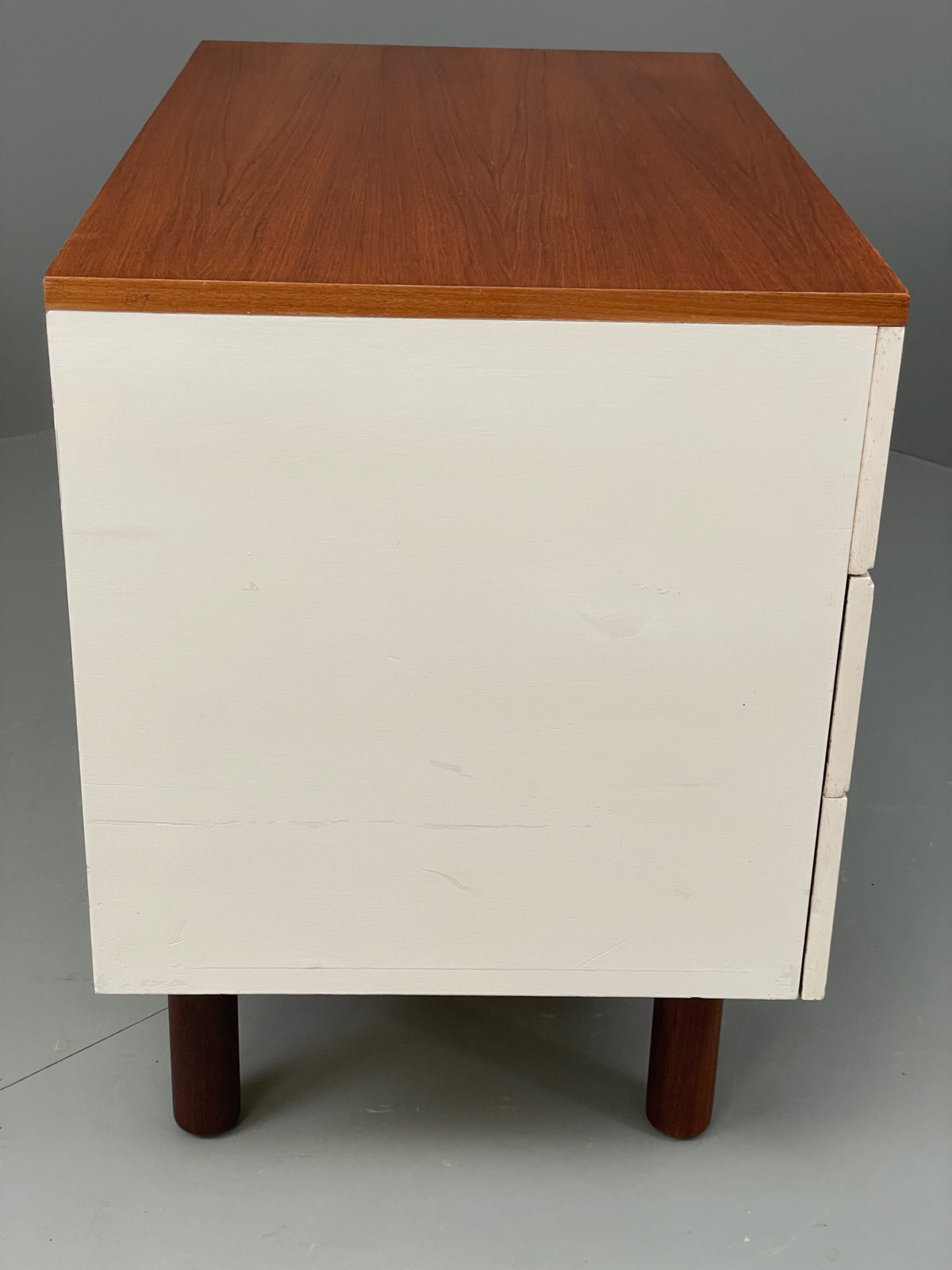 Vintage Chest Of Drawers By Uniflex Teak Retro 1960s Mid Century White EB12962