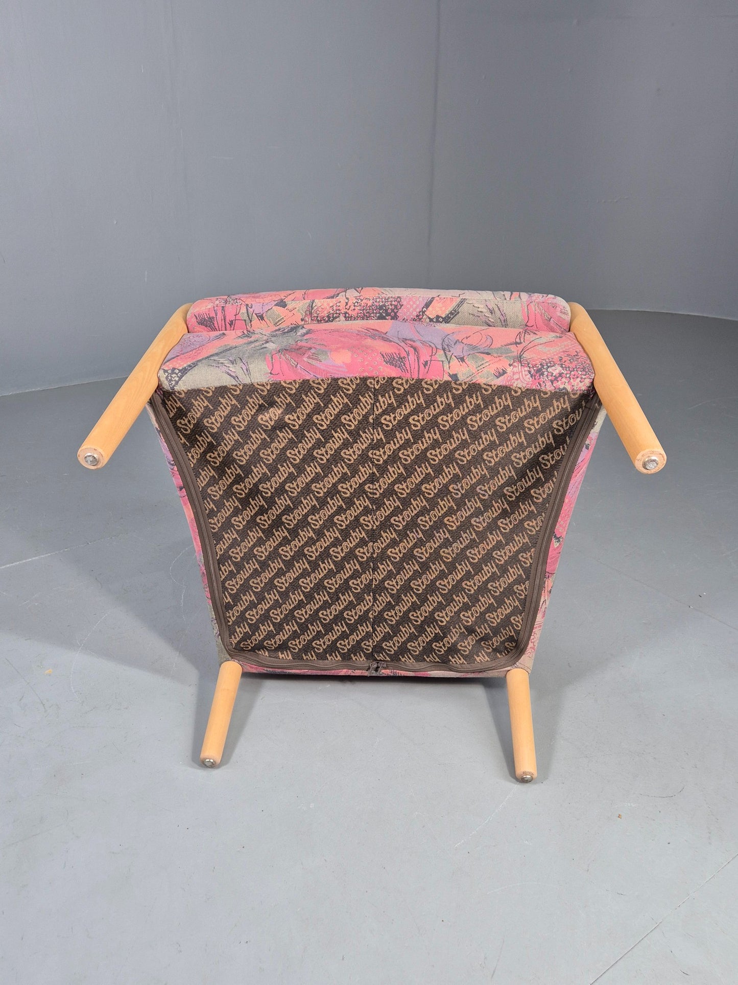 Vintage 1980s Stouby Colourful Tub Chair Danish Design Quality Retro EB12135