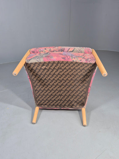 Vintage 1980s Stouby Colourful Tub Chair Danish Design Quality Retro EB12135
