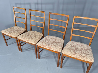 4 Vintage McIntosh Dining Chairs High back ladder Style 1960s Retro MCM EB12861