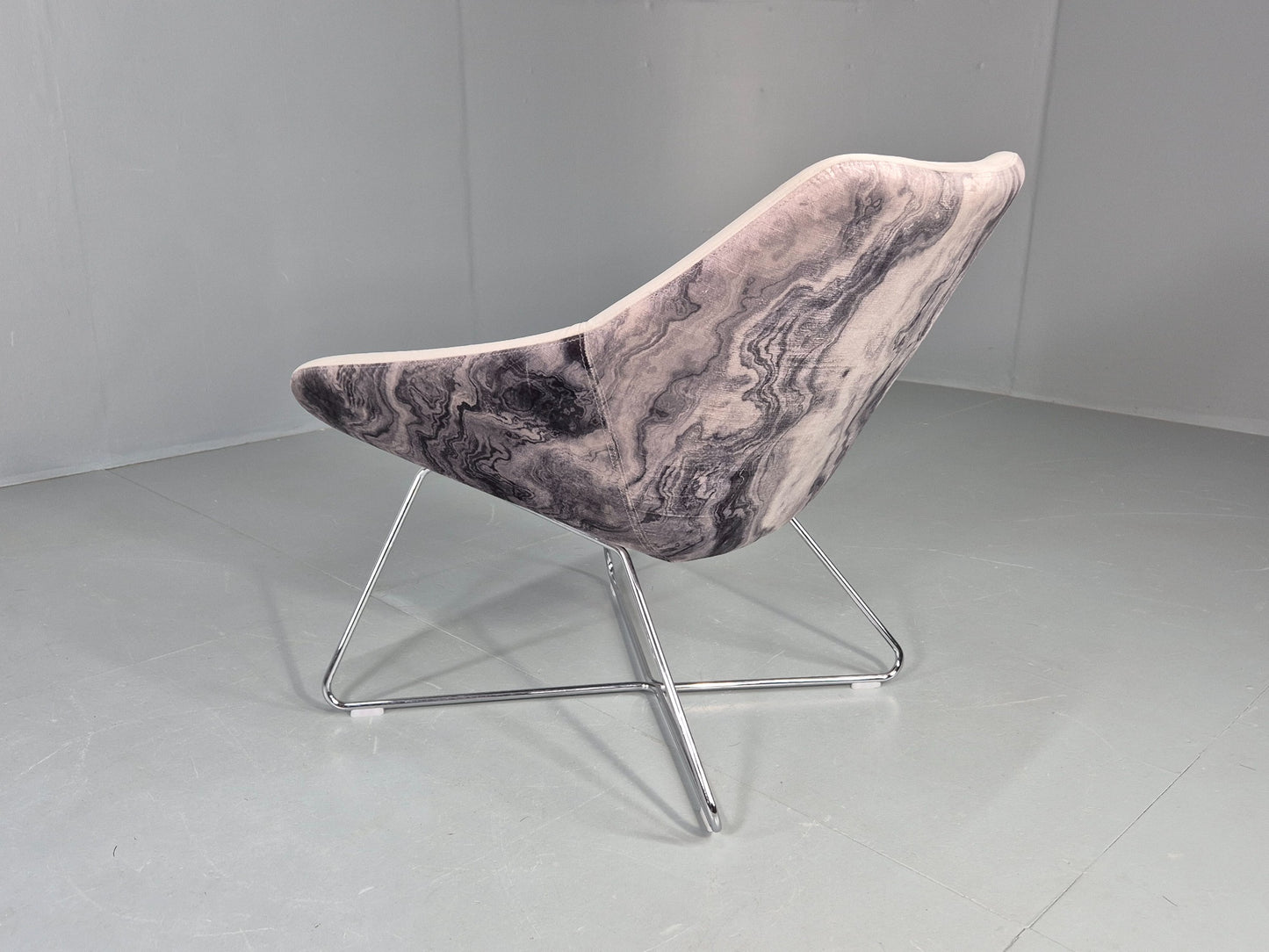 Vintage Retro Lounge Chair Allermuir A642 Two Tone Fabric Modern Design EB12805