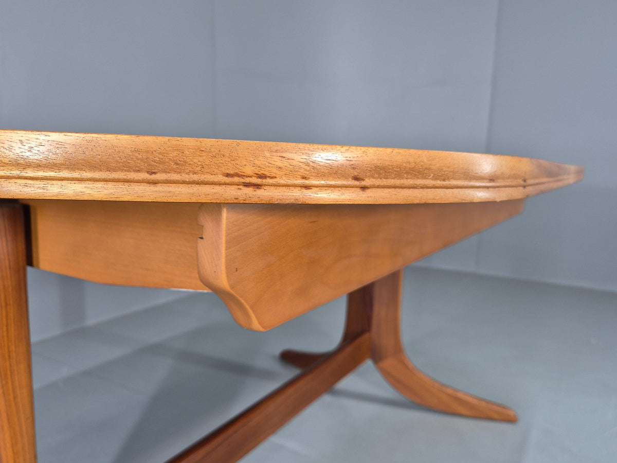 Vintage Oval Teak Dining Table Extending Parker Knoll 1980s Retro EB13140