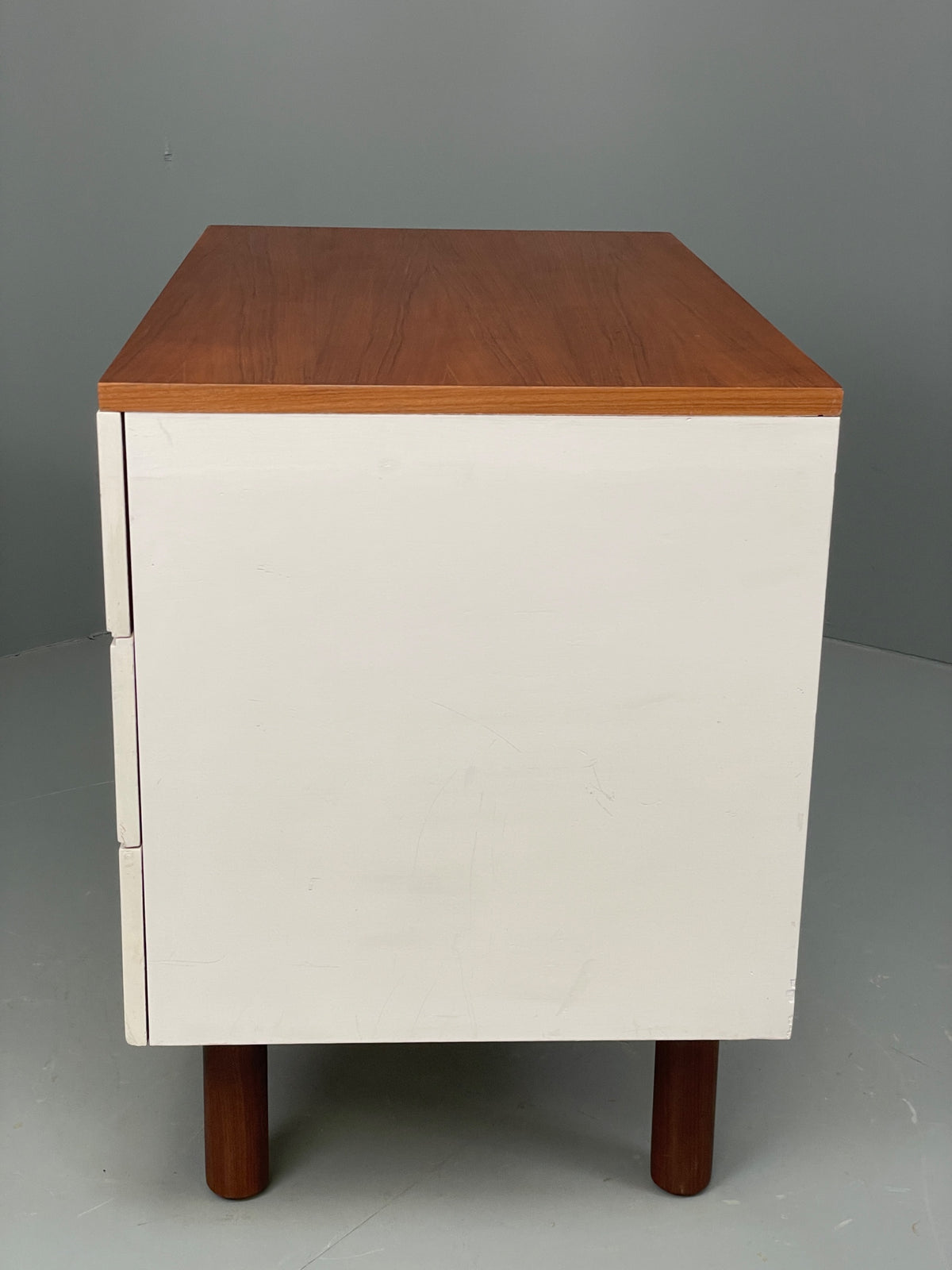 Vintage Chest Of Drawers By Uniflex Teak Retro 1960s Mid Century White EB12962