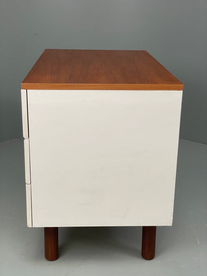 Vintage Chest Of Drawers By Uniflex Teak Retro 1960s Mid Century White EB12962