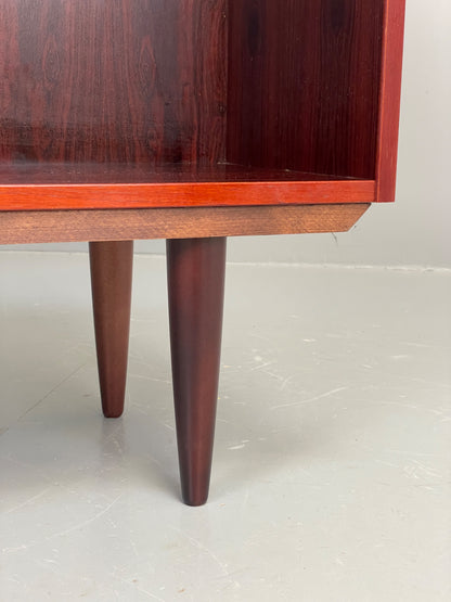 Vintage 1970s Darkwood Bookcase Retro Mid Century Shelving Adjustable EB12325