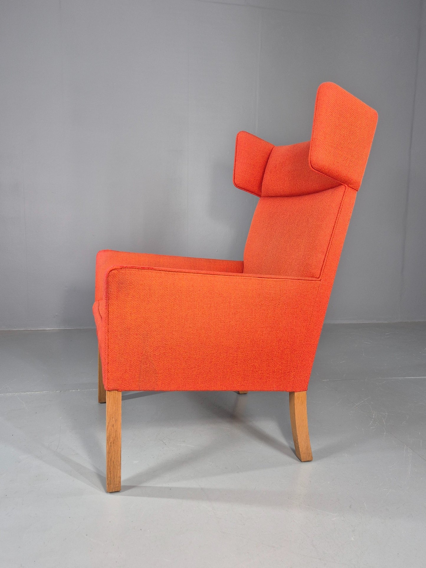 Vintage Mid Century Red Wingback Armchair Danish Design 1960s Retro EB12120