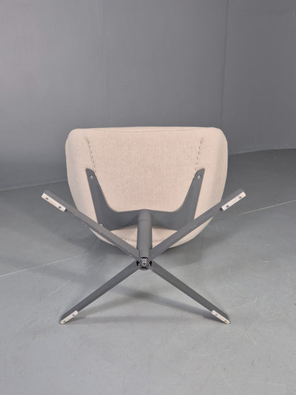 Vintage Swivel Tub Chair Hitch Mylius Modern Design Retro Cream EB12853