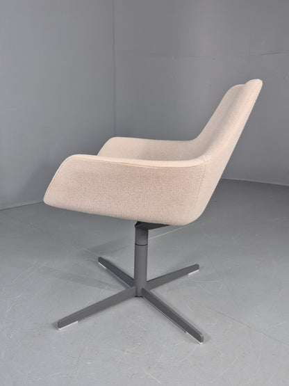 Vintage Swivel Tub Chair Hitch Mylius Modern Design Retro Cream EB12847