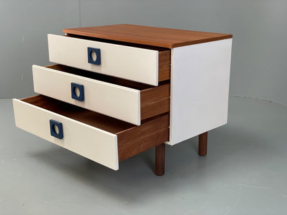 Vintage Chest Of Drawers By Uniflex Teak Retro 1960s Mid Century White EB12961