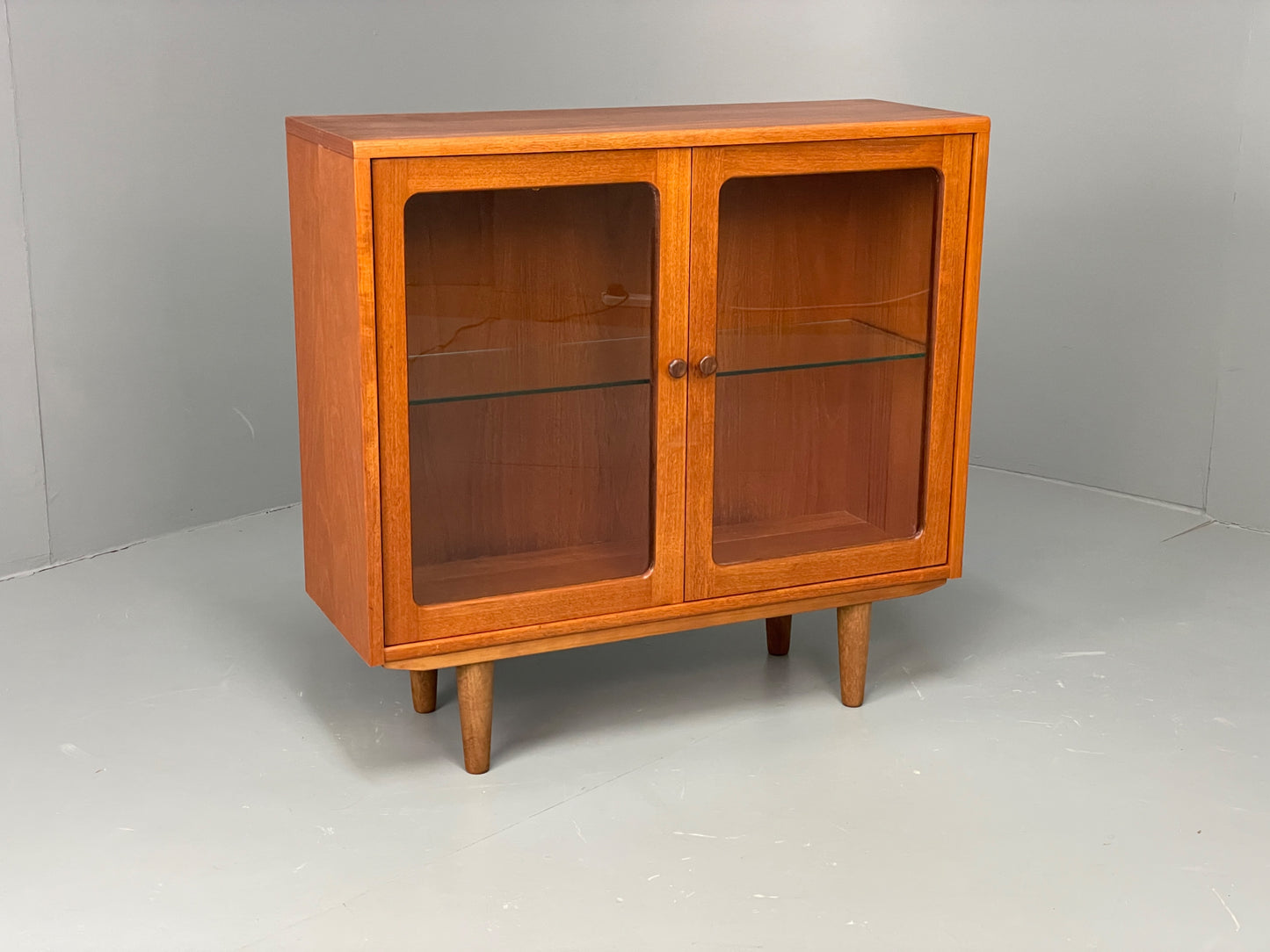 Vintage G Plan Bookcase Teak 1970s Glazed Doors Shelving Mid Century EB12900