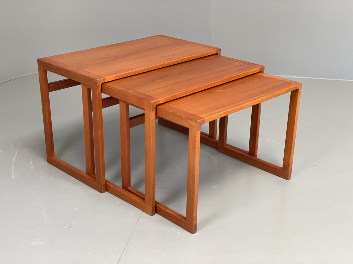 Vintage Kai Kristiansen Nesting Tables Teak Retro Danish 1960s EB11977