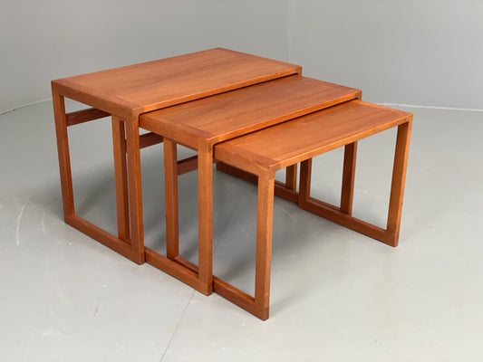 Vintage Kai Kristiansen Nesting Tables Teak Retro Danish 1960s EB11977
