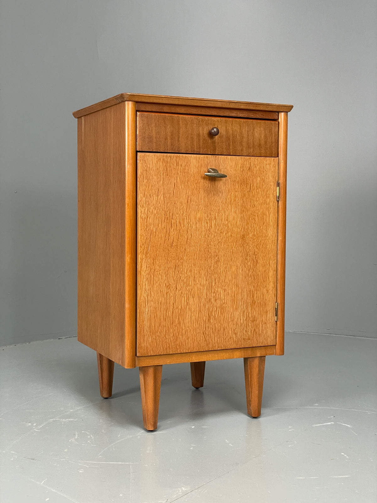 Vintage 1950s Bedside Cabinet By Lebus Oak Mid Century Retro Drawer EB12947