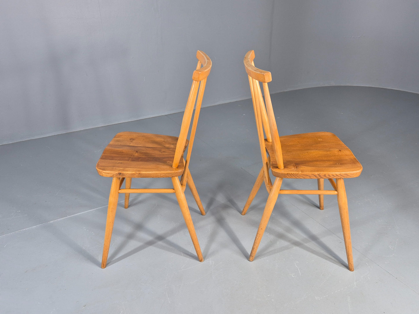 2 Vintage Ercol Dining Chairs Model 391 1960s Originals Retro MCM EB12484