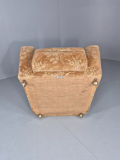 Vintage Lounge Chair 1960s Retro Minty floral wingback EB11846