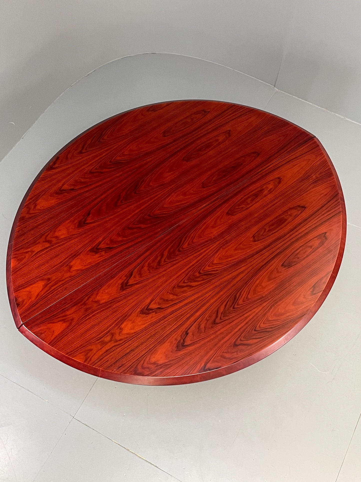 Vintage Circular Dining Table 1970s Danish Retro Rotating Top EB11990