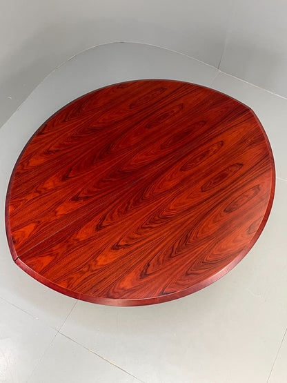 Vintage Circular Dining Table 1970s Danish Retro Rotating Top EB11990
