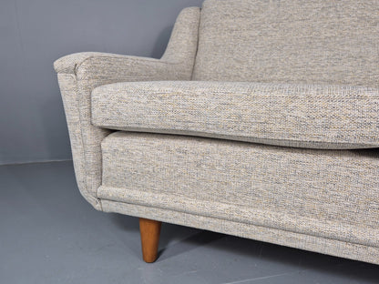 Vintage 3 Seater Midcentury Sofa 1960s Danish New Upholstery Retro EB12262