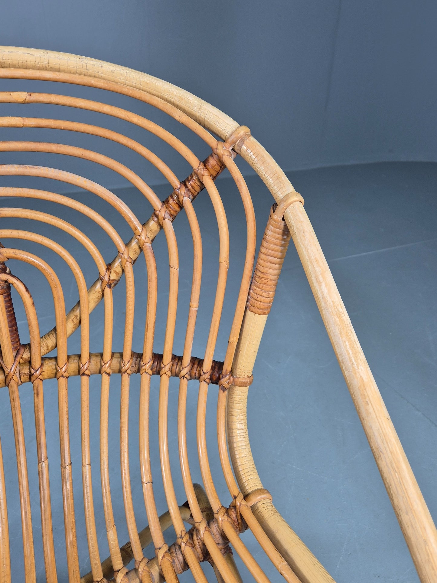 Vintage 1970s Cane work Lounge Chair Stylish Quality Retro EB11601