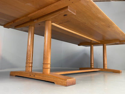 Solid Oak Dining Table 12 Seater 3.2m Large Refectory Bespoke Custom EB12890