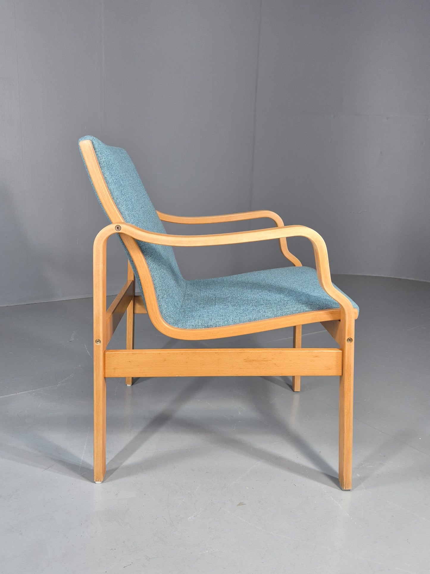 Vintage Danish Bentwood lounge chair fasterup New Upholstery Retro 1970s EB12001