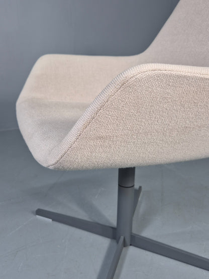 Vintage Swivel Tub Chair Hitch Mylius Modern Design Retro Cream EB12853