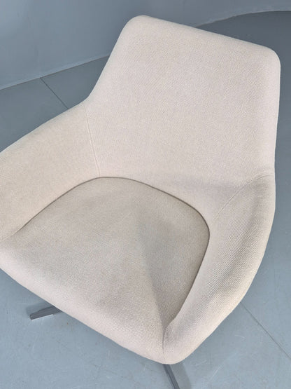 Vintage Swivel Tub Chair Hitch Mylius Modern Design Retro Cream EB12847