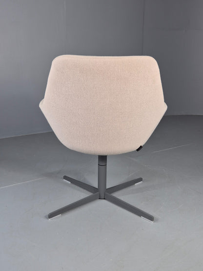 Vintage Swivel Tub Chair Hitch Mylius Modern Design Retro Cream EB12850