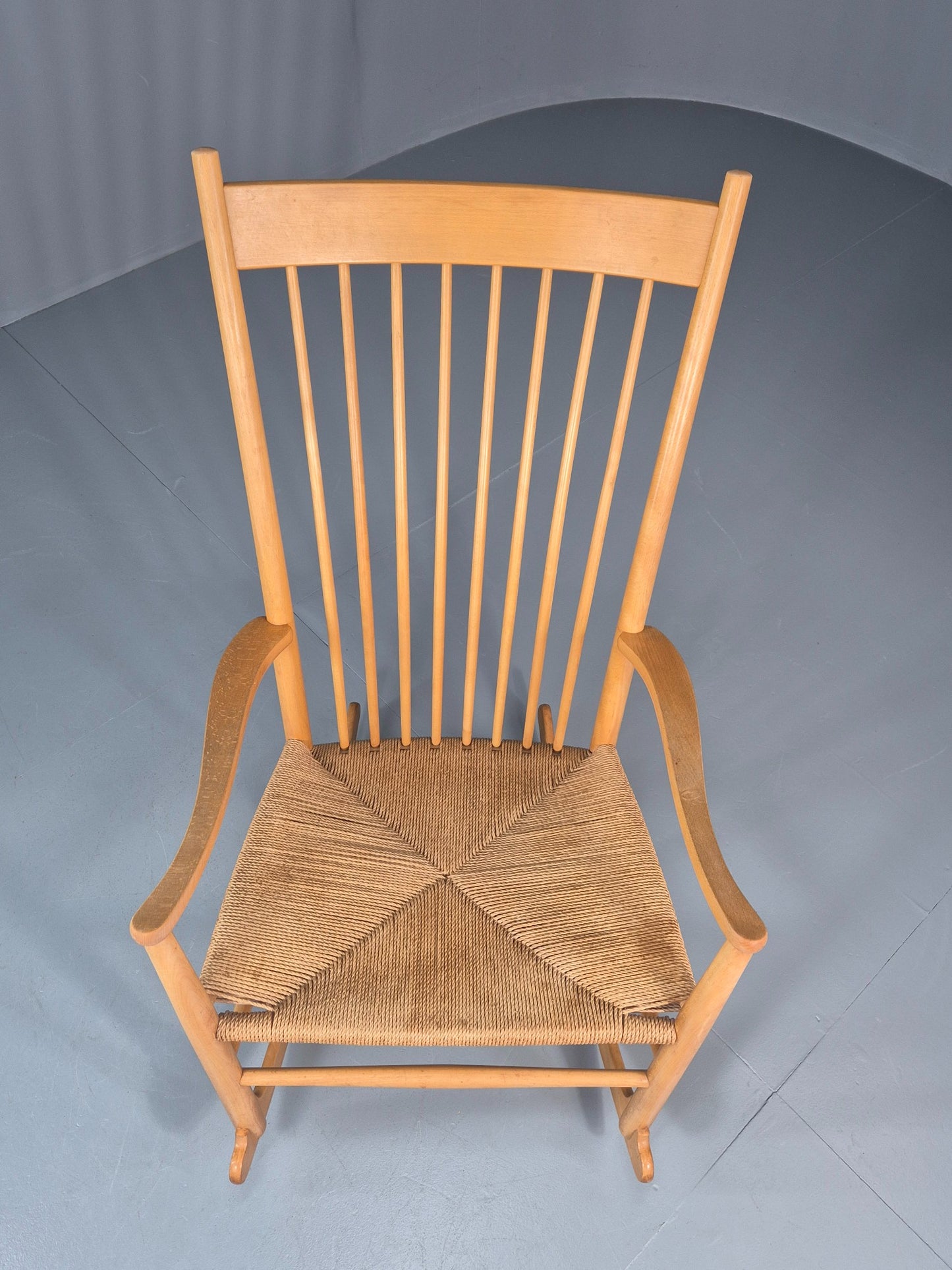 Vintage Wegner Rocking Chair J16 Model for Fredericia c1944 MCM Retro 10991