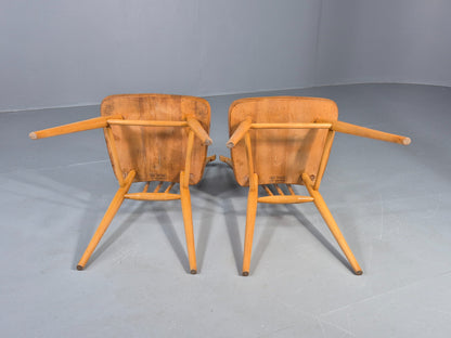 2 Vintage Ercol Dining Chairs Model 391 1960s Originals Retro MCM EB12484